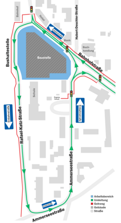 Verkehrsführung ab 1. Dezember (Karte: Gemeinde Gauting)