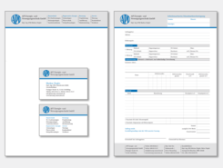 Corporate-Design-Beispiel API Visitenkarte und Briefpapier