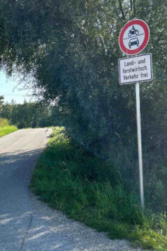 Verkehrszeichen 260 (Foto: Polizei Gauting)