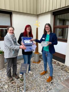 von links: Silvia Roelke, Andrea Schulte-Krauss und Stephanie Kempke (Foto: Bund Naturschutz Krailling)