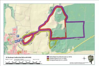 Übersicht Laufstrecke Landkreislauf 2022