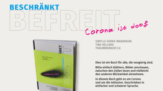 Das Buch „Beschränkt – Befreit. Corona ist doof“ (Grafik: Tine Hellwig)