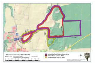 Übersicht Laufstrecke Landkreislauf 2022