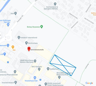 Am Ende der Semmelweisstraße soll die Erweiterung entstehen (Karte: Google)