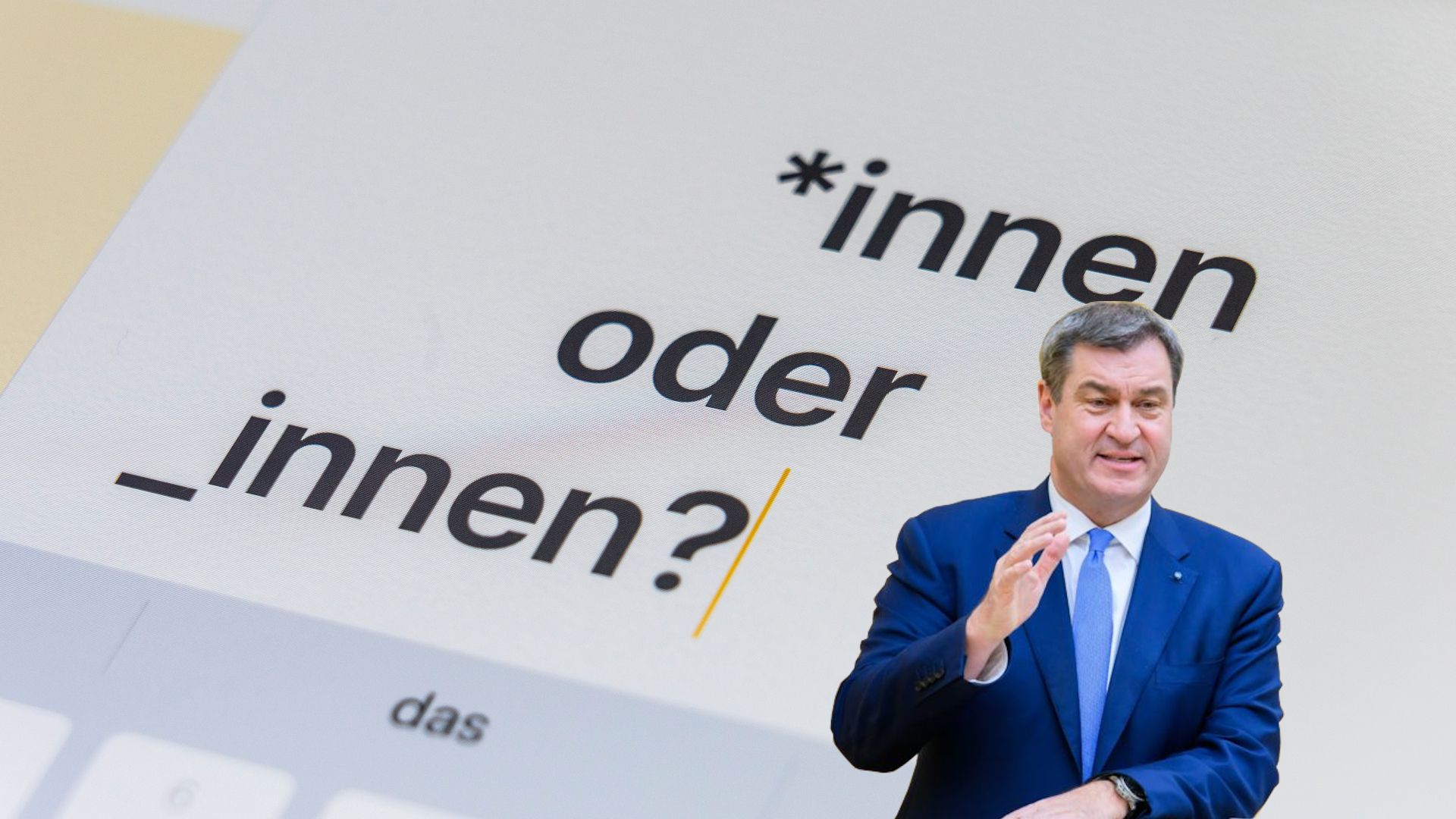 Ministerpräsident Söder spricht sich in seiner Regierungserklärung vom 5. Dezember für ein Genderverbot aus