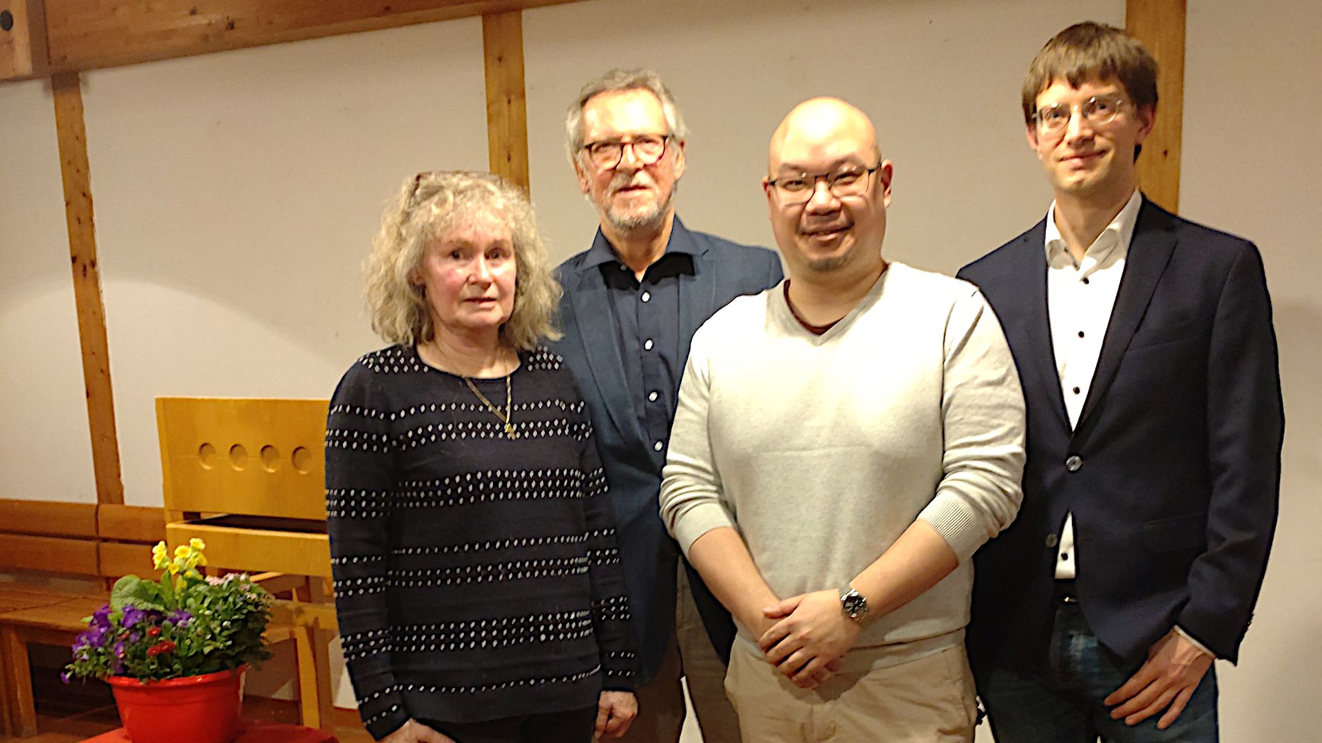 vlnr: Christine Hallinger, Heinrich Hofmann, Dinh Dat Hoang und Felix Kempf (Foto: SPD Planegg)